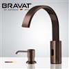 Fontana Commercial Light Oil Rubbed Bronze Touch Less Automatic Sensor Faucet & Manual Soap Dispenser